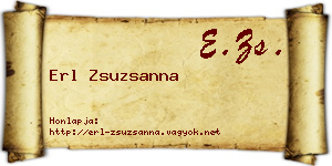 Erl Zsuzsanna névjegykártya